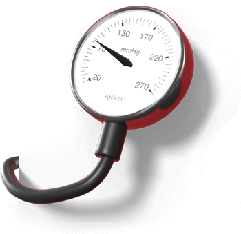 Strumento per misurazione pressione arteriosa, elemento alto sinistro